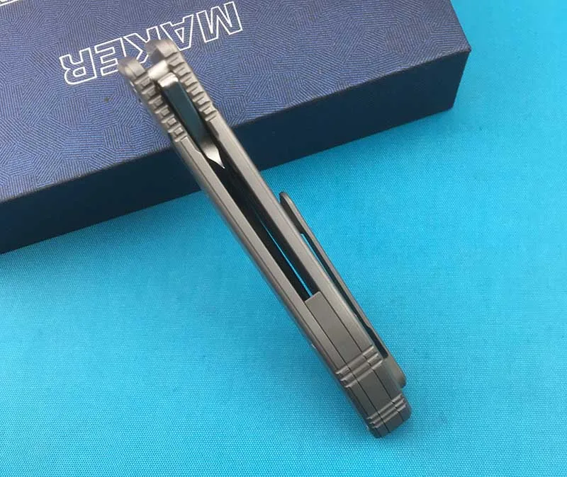 Maker3 дизайн флип складной нож подшипник S35VN лезвие TC4 titanium Сплав Ручка Открытый Кемпинг фрукты нож, нож для повседневного использования