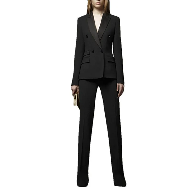 Лидер продаж полный Для женщин Вечерние брюки костюмы Новый заказ s Бизнес костюм