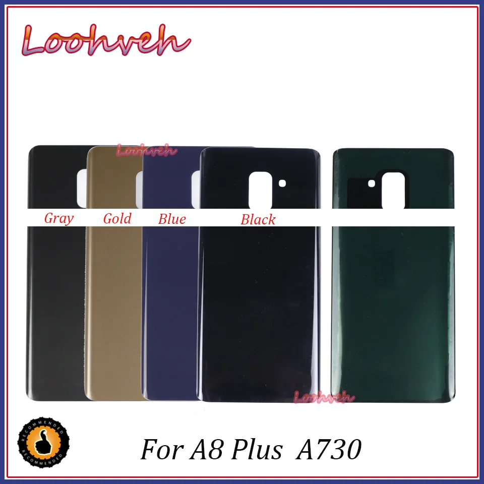 Для Samsung Galaxy A8 2018 A530 A530F + plus A730F A730 A730FD задний аккумулятор стеклянная крышка Задняя
