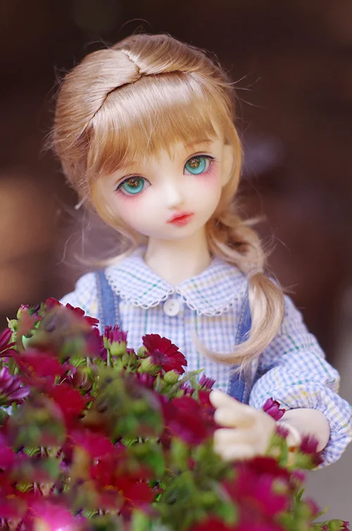 Куклы BJD золотистые темно-коричневые длинные вьющиеся волосы парики для 1/3 1/4 1/6 1/8