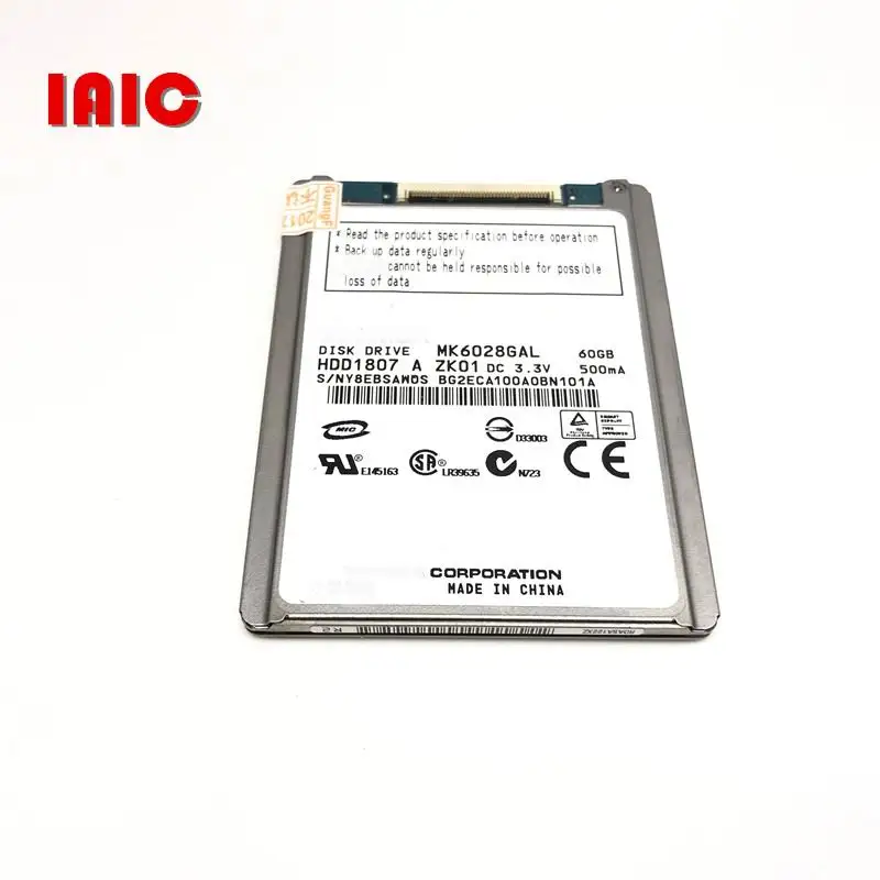Новый жесткий диск 1 8 дюйма CE/ZIF 60 Гб MK6028GAL для ноутбука MINI 2510P 2710P D430 D420 замена MK4009GAL