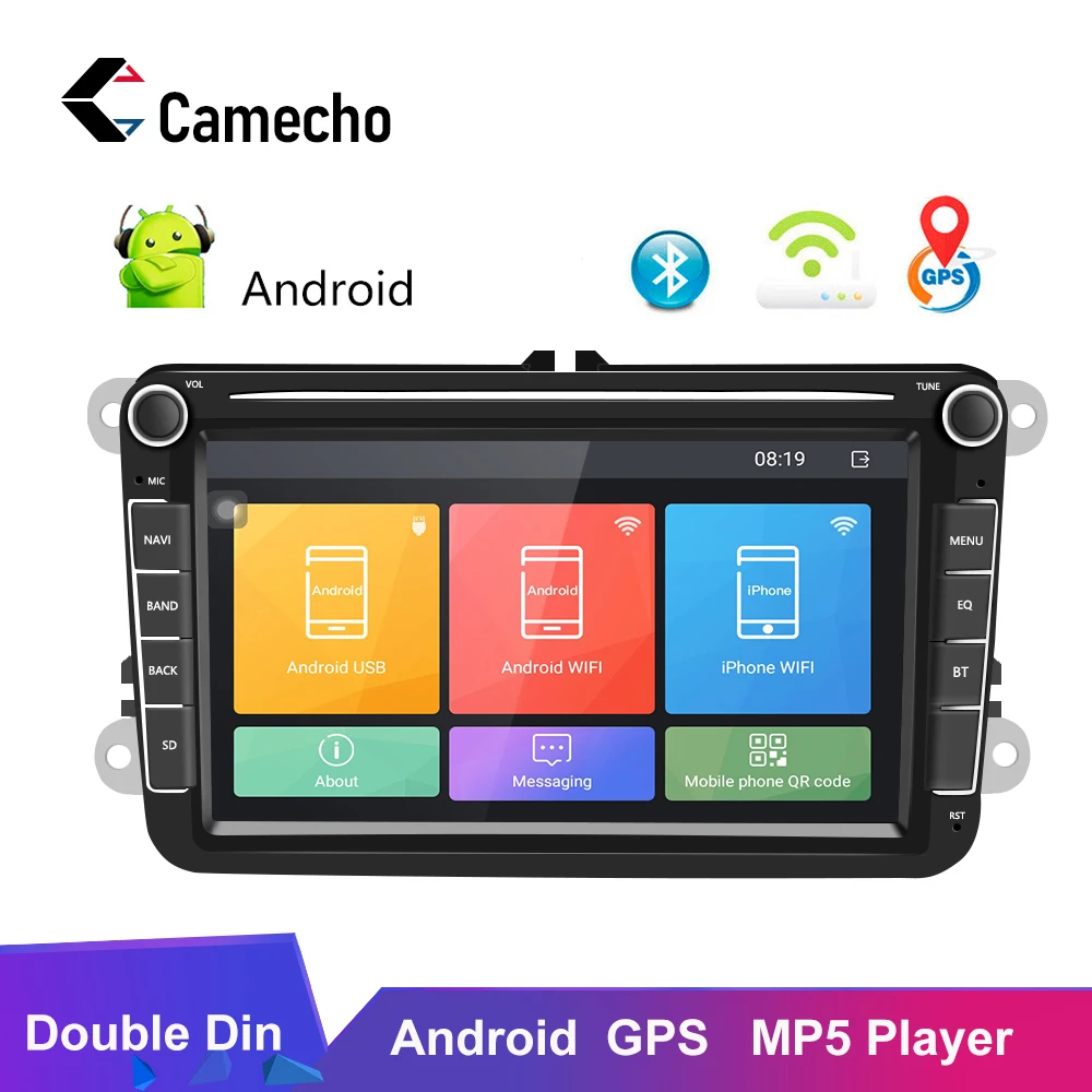 Автомобильный мультимедийный плеер Camecho Android 8 1 2din GPS Navi Wi-Fi для