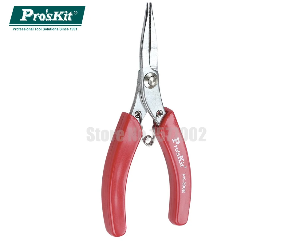 Pro'skit 1PK-396B длинноносые плоскогубцы из нержавеющей стали с зубами Острогубцы диагональю 5 дюймов с круглым носком 130 мм