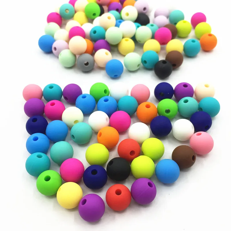 1000 шт Силиконовые beads10 мм Круглый кремнезем бисер смешанный цвет BPA бесплатно