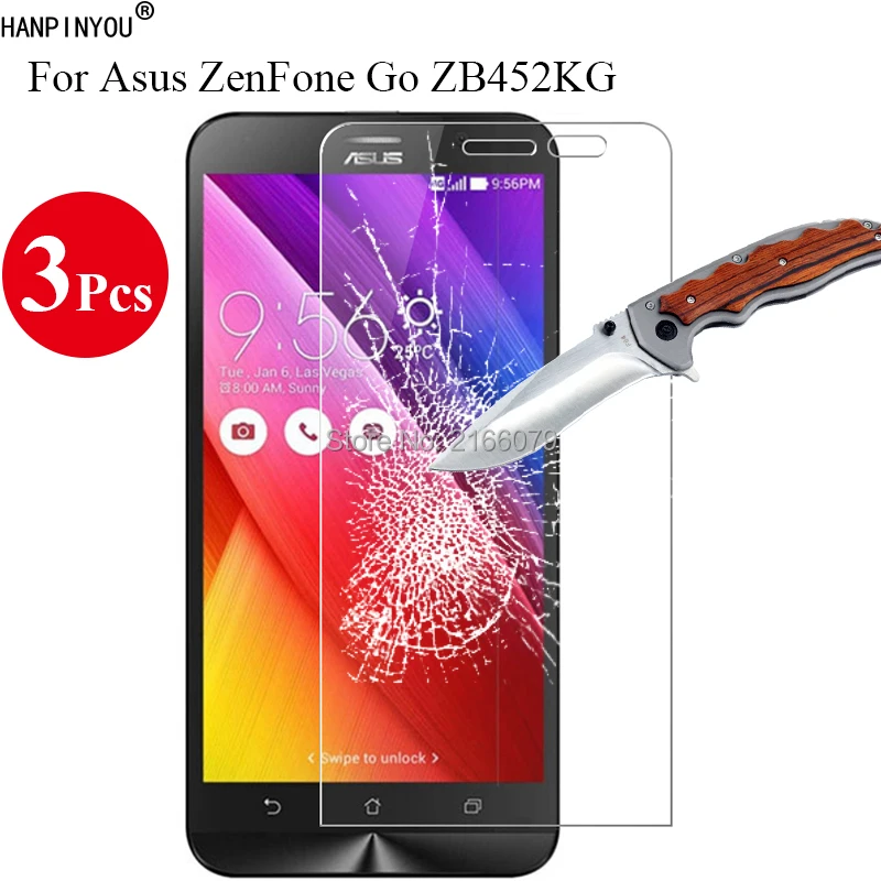 3 шт./лот 9 H 2.5D закаленное Стекло Экран Protector для Asus ZenFone Go 4 5 2nd поколения ZB452KG