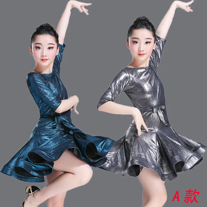 Children's Latin dance skirt children's costumes practice rules clothes | Тематическая одежда и униформа
