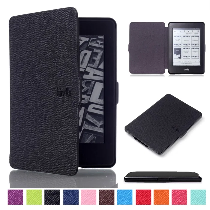 Черный Kindle Paperwhite 1 2 3 чехол Магнитный из искусственной кожи смарт-чехол для " Amazon Kindle Paperwhite все поколения до Funda - Цвет: Черный