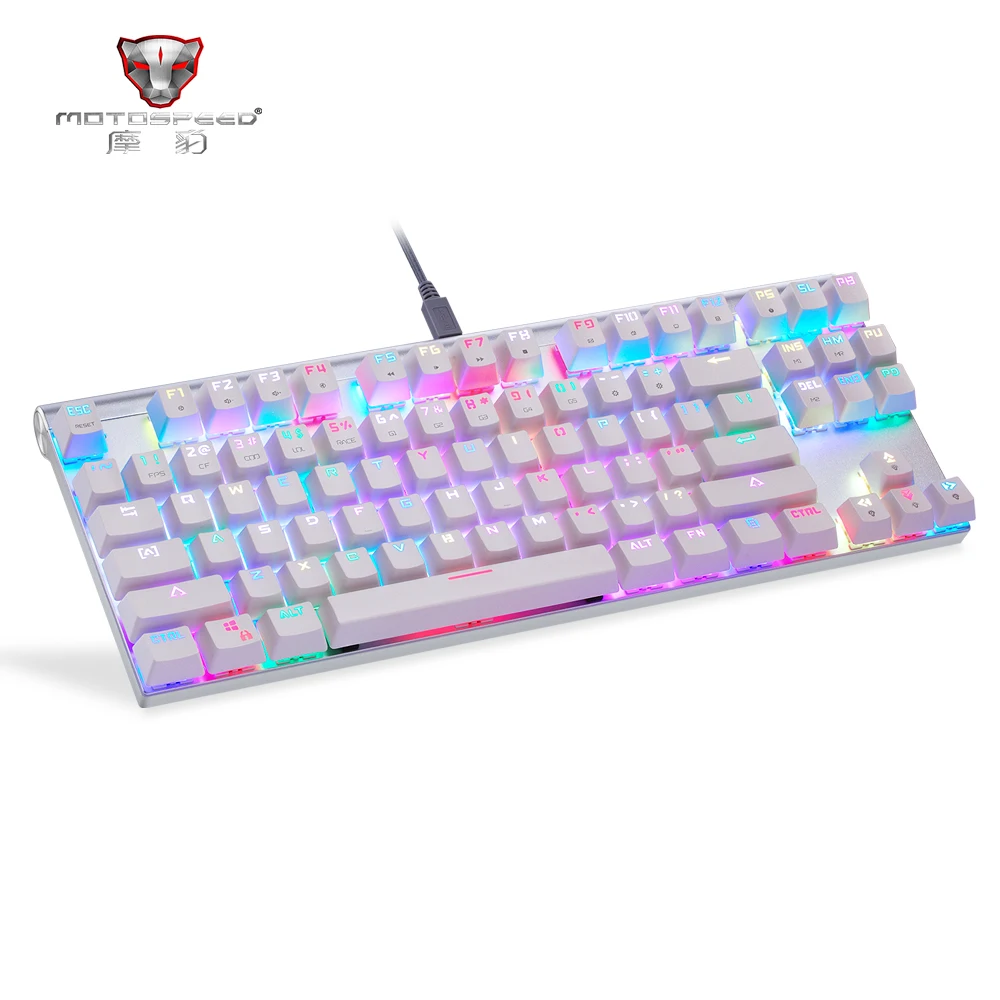 Оригинал Motospeed CK101 проводной Механическая игровая клавиатура RGB света