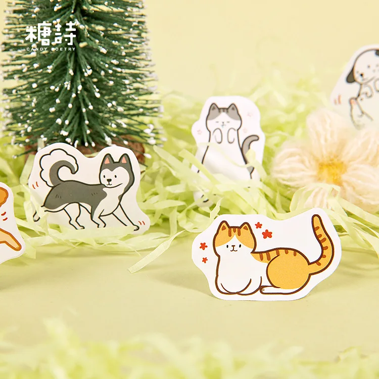 45 шт./кор. Милая наклейка с кошкой милый дневник ручная работа клейкая бумага