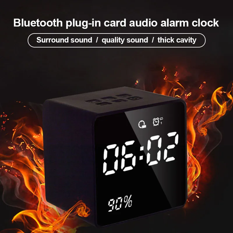 Новый светодиодный экран Будильник Радио дисплей питания цифровые часы Bluetooth