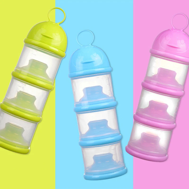 Portable Milk Powder Formula Dispenser Food Container Storage Feeding Box for Toddler Baby Three-Layer | Мать и ребенок
