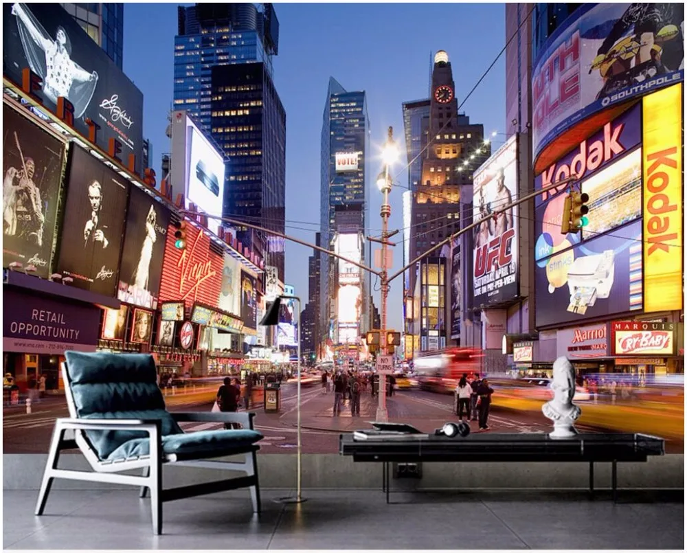 Пользовательское фото 3d обои в европейском стиле винтажный город ночь вид улицы