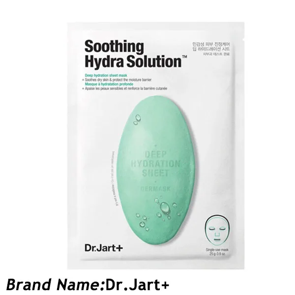 Soothing Solution Dr. Jart+ Dermask водная струя Успокаивающая Hydra раствор Корейская маска для лица Гиалуроновая кислота против старения лица пузырьковая черная маска - Цвет: Soothing Solution