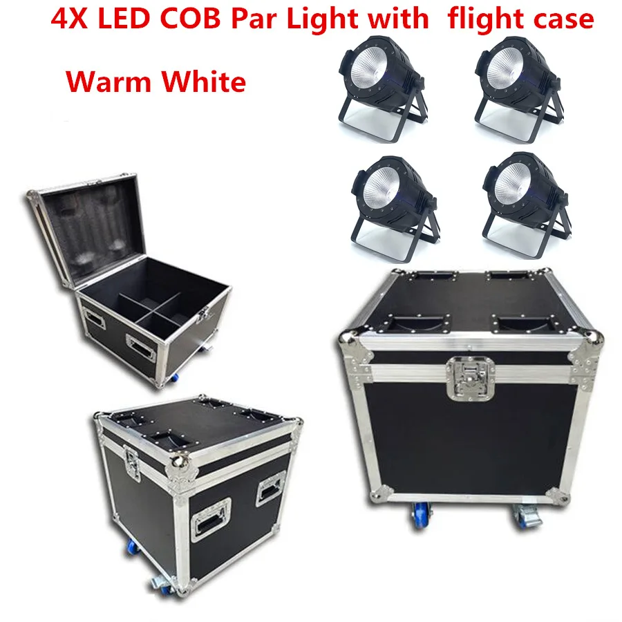 4X200 Вт led par COB f светильник чехол dmx кабель RGBWA UV 4в1/RGB 3в1/теплый белый холодный белый Светодиодный точечный светильник световая установка диджея dmx контроллер - Цвет: Warm White