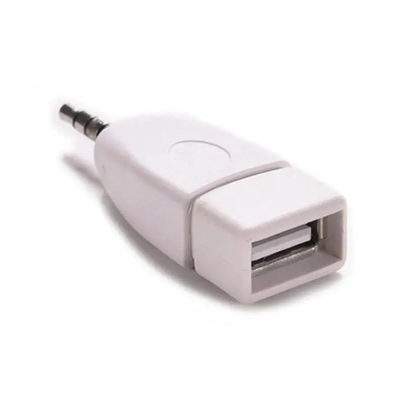 1 шт. высокое качество белый 3 5 мм штекер AUX аудио разъем к USB 2 0 Женский конвертер