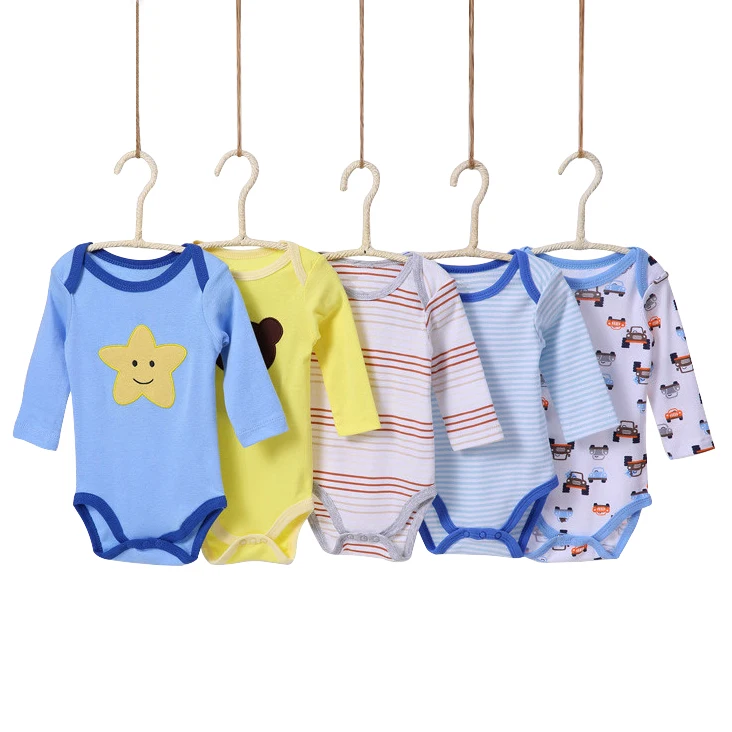 Одежда для малышей 5 шт./упаковка боди новорожденных милая одежда 0-24 месяцев