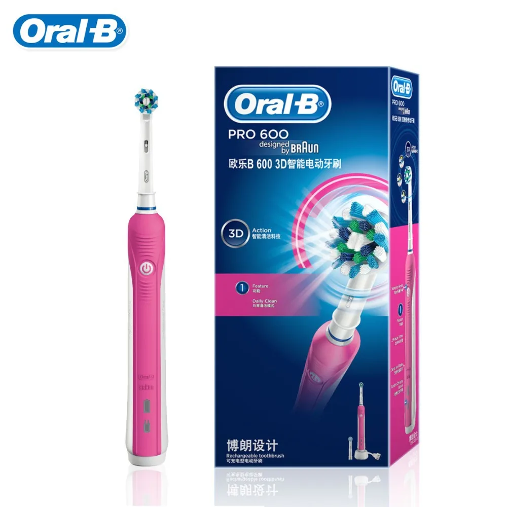Oral B D16 Pro600 электрическая зубная щетка перезаряжаемая Глубокая чистка для