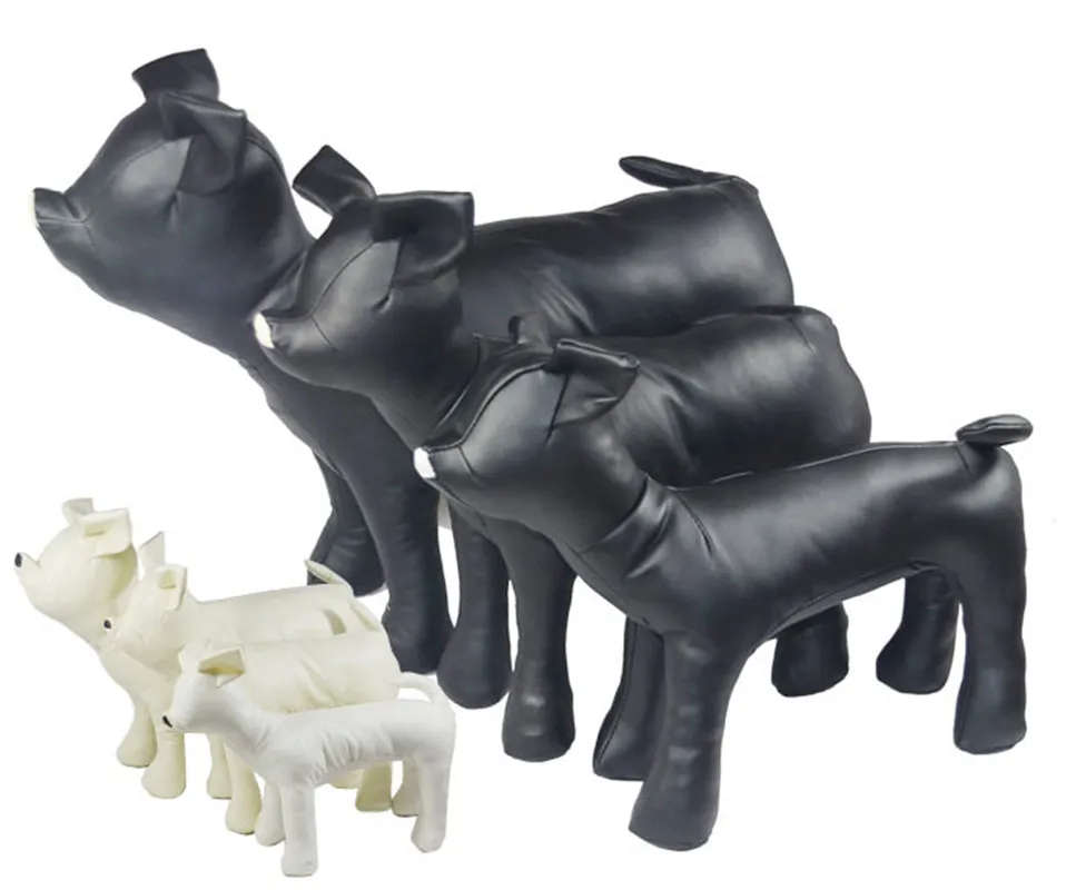 DML 001AB кожаные манекены для одежды собак кожаный манекен черный/белый 1 шт. стоячие
