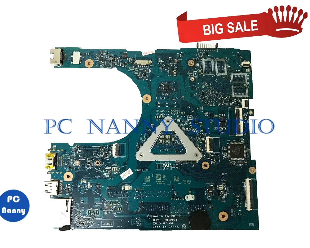 PCNANNY 03JXDM 3JXDM LA-D071P for Dell inspiron 15 5559 Laptop motherboard i5-6200U DDR3L PC Notebook Mainboard tested |