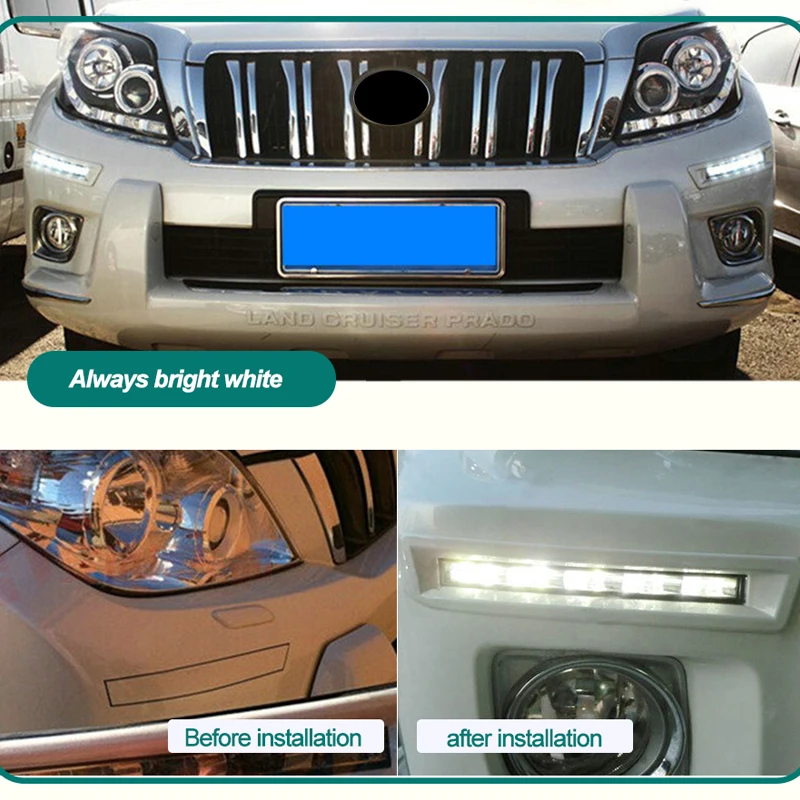 ROADOT светодиодный DRL для Toyota Land Cruiser Prado 2700/4000 FJ150 LC150 2010 2013 дневной ходовой
