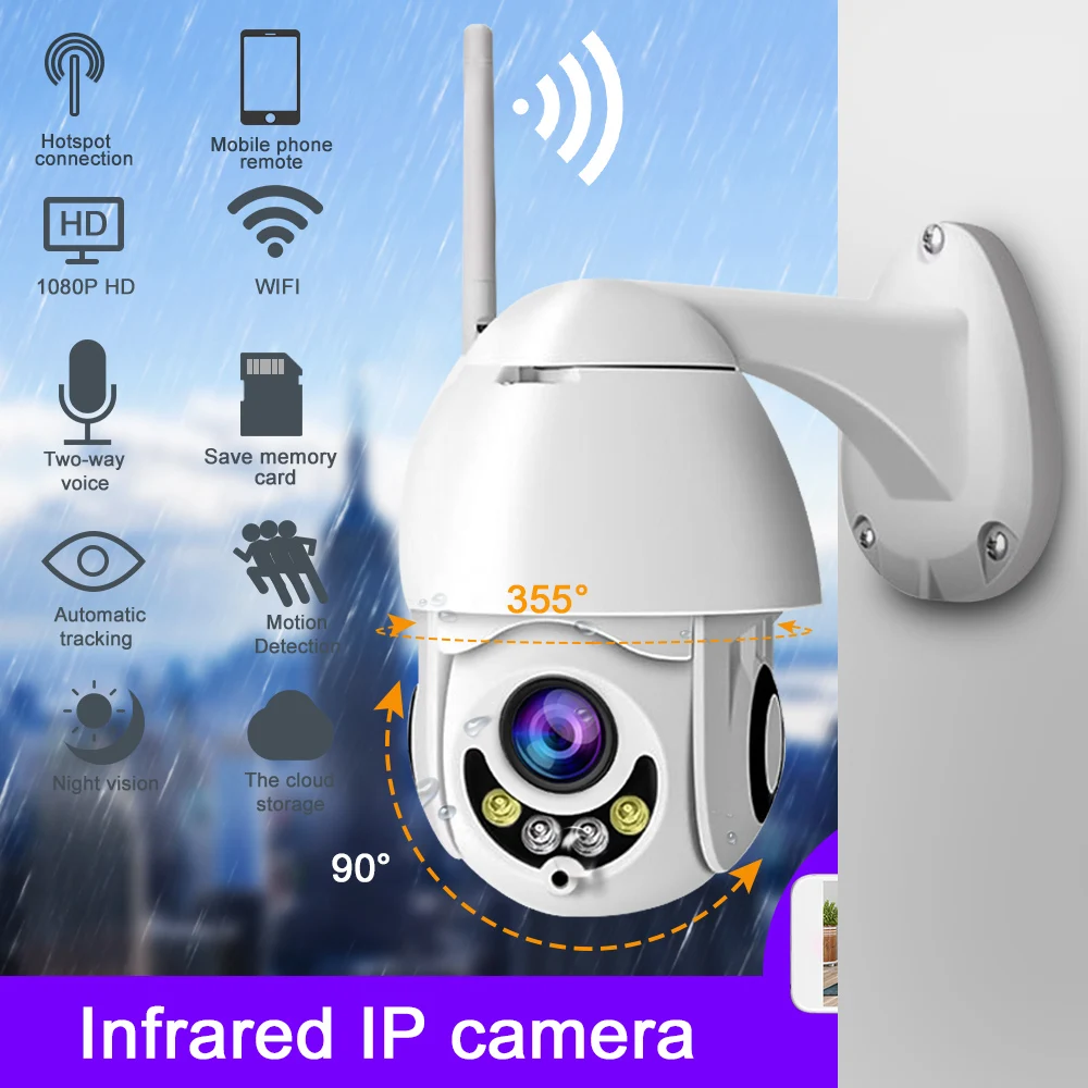 DIDIHOU 1080P Беспроводная CCTV безопасность Wifi инфракрасная ip камера наружная