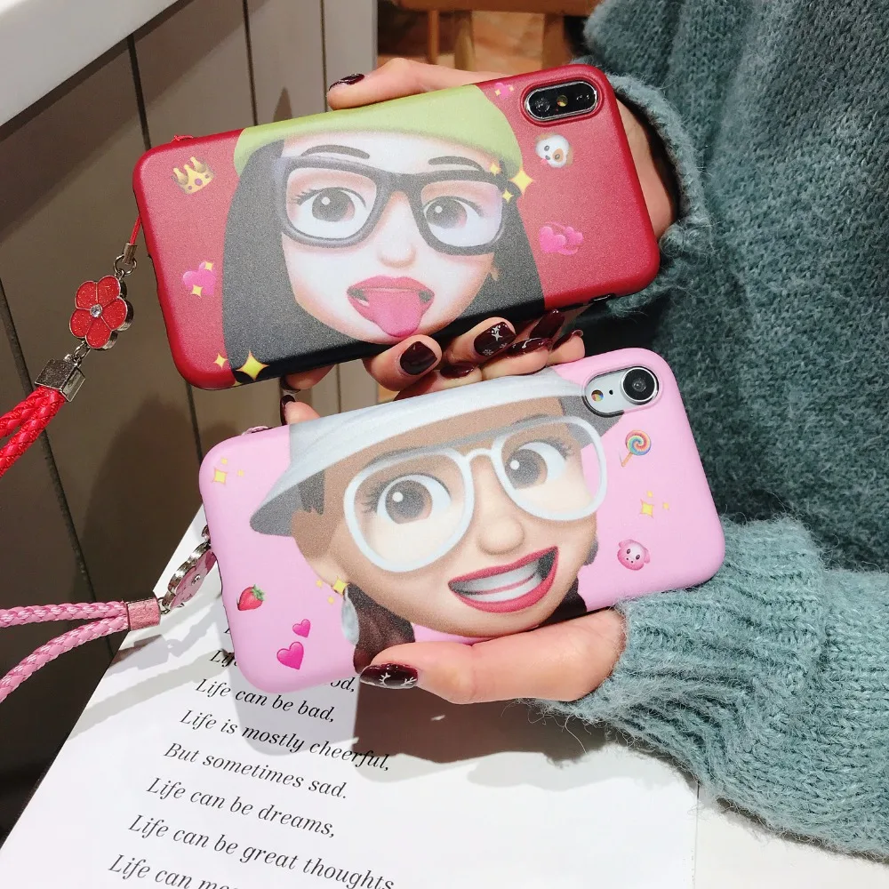 Pattern Case For Apple iphone 6 7 8 10 Plus X XR XS Max Beautiful Cover 6plus 7plus 8plus Xs Cute Girl New Year Soft Cases |