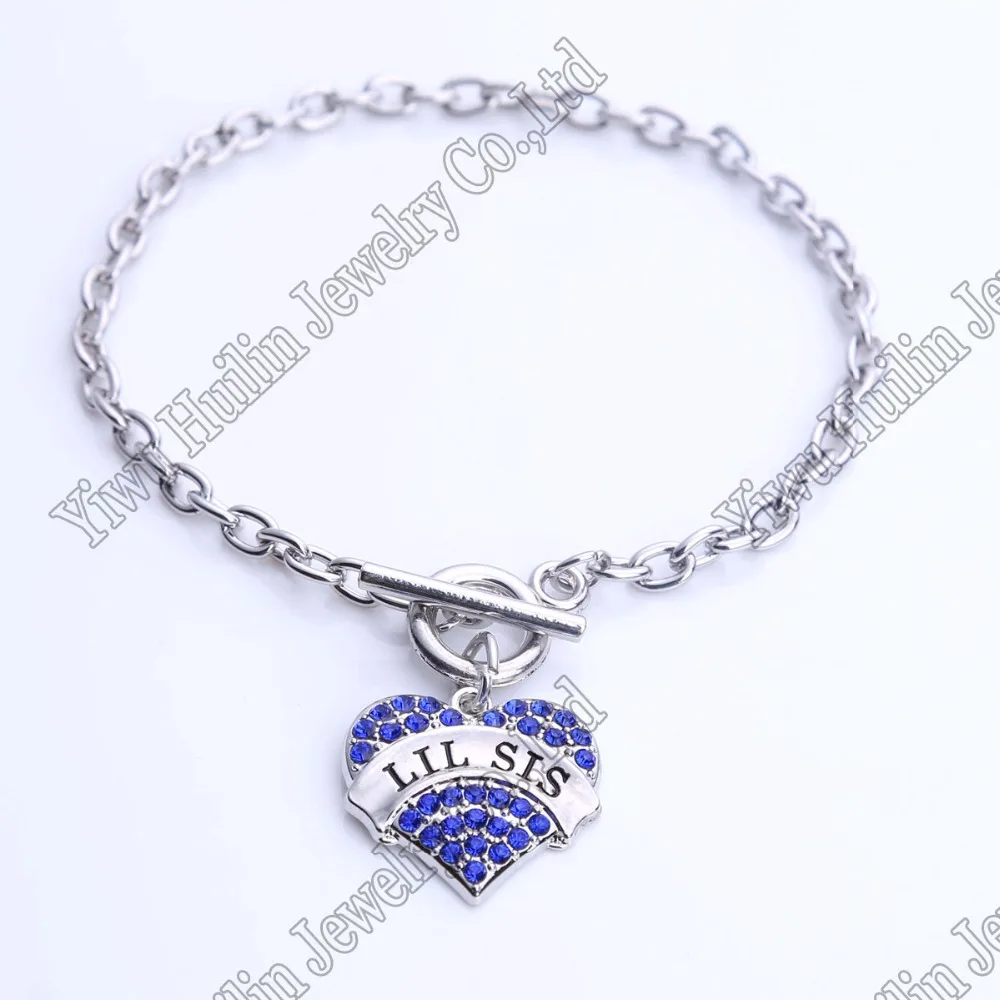 LIL SIS браслет шарма с сердечками из кристаллов танцевальные браслеты когтями