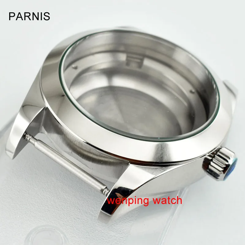 Стальной сапфировый чехол для часов Parnis 40 мм подходит Miyota 8205/8215 ETA 2836 Mingzhu DG2813/3804