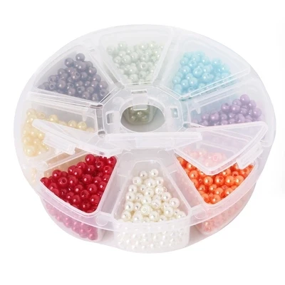 Diy ручной работы Материал бисером ювелирные изделия аксессуары 4-8 мм бело-серого