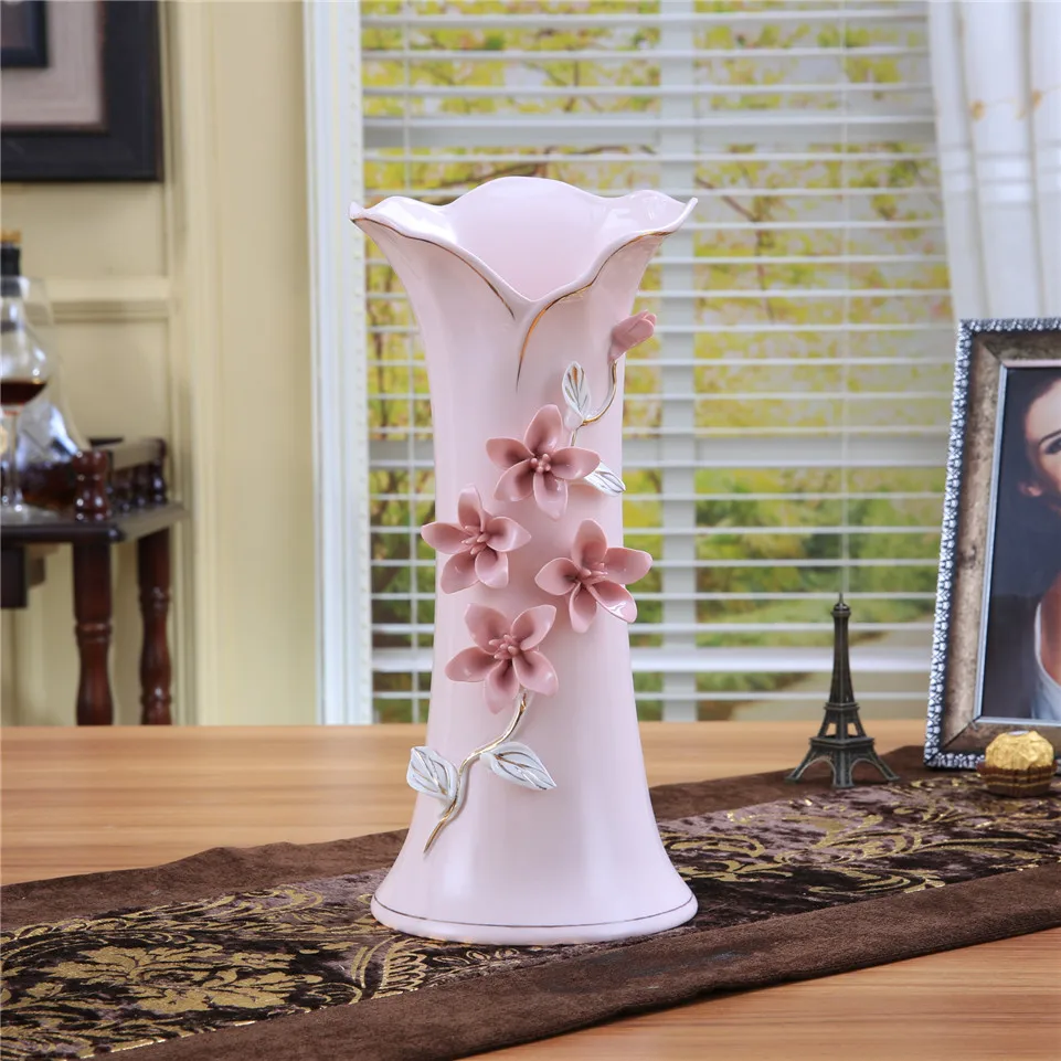 Очень тонкая керамическая ваза красивая настольная для гостиной домашний декор