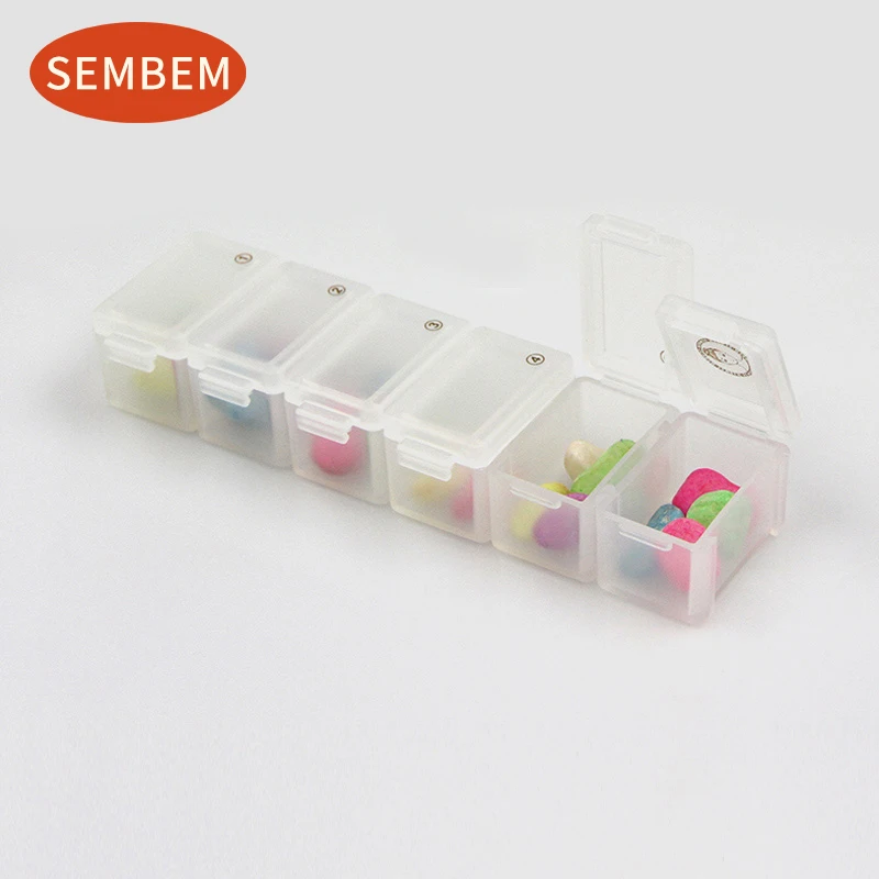 SEMBEM 6 Days Portable Tablet Pill Medicine Box Holder Detachable Storage Organizer Container Case Beauty Accessories | Красота и