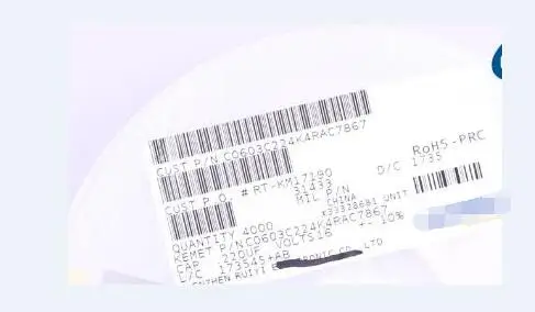 

Бесплатная доставка 4000 шт./лот C0603C224K4RAC7867 CAP CER 0,22 мкФ 16V X7R 0603 Новый и оригинальный предохранитель