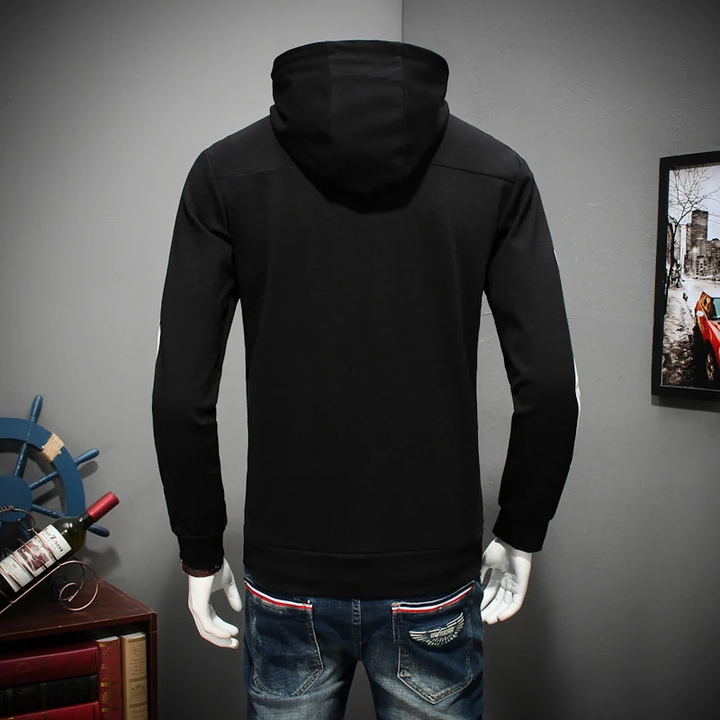 LENSTID 2018 Autumn New Hoodies Jacket Men Casual Zipper Sweatshirts Kangaroo Pocket Slim Fit Plus Size 8XL Brand Clothing 7718# | Мужская