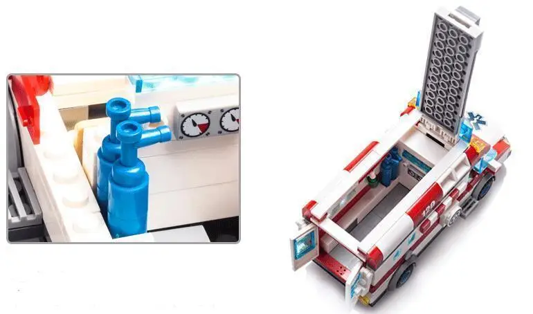 Enlighten New 1118 Block Ambulance Series DIY 328pcs Bricks Truck Building Blocks Toys for children Kids Gift Playmobil | Игрушки и