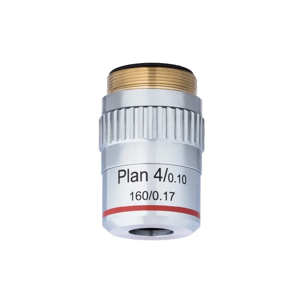AmScope 4X план ахроматическая объектив с накатанной головкой Кольцо PA4XK V300