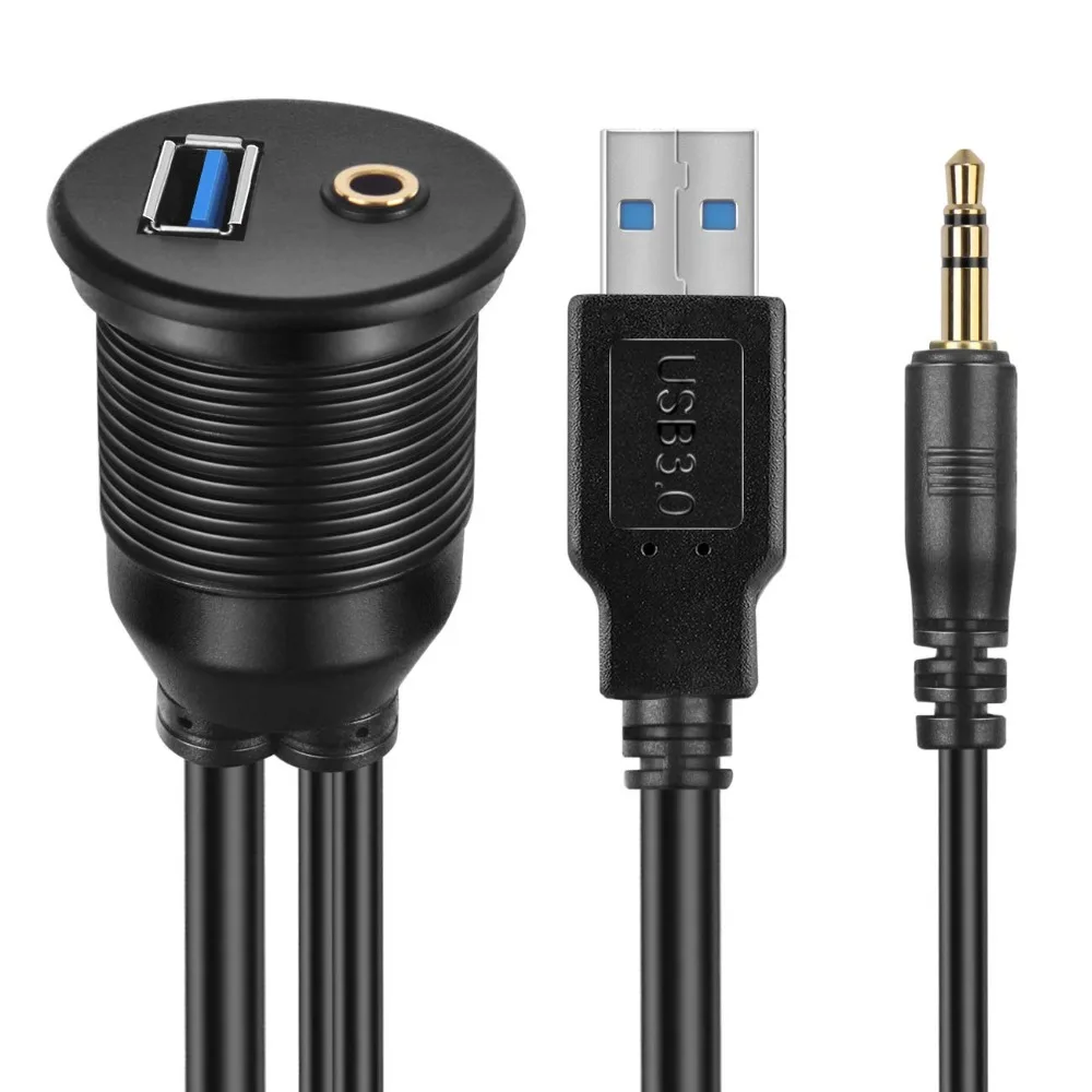 1 м 3 фута 5 мм и USB 0 AUX Удлинительный кабель приборная панель для монтажа на панели