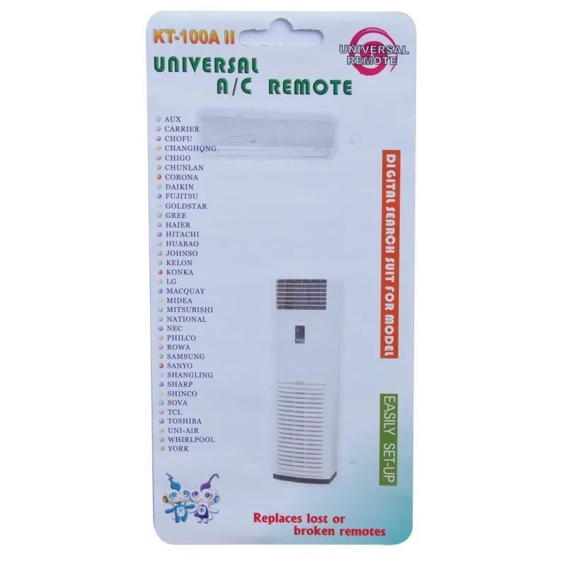 Группа KT-100-aII Кондиционер универсальный дистанционный пульт на английском языке