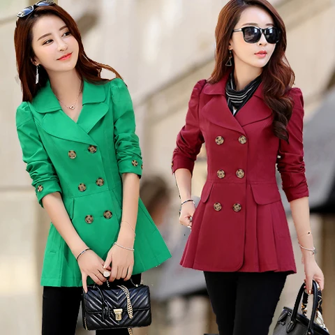 

Элегантная Женская ветровка, новинка на весну, женское приталенное тело, натуральное приталенное, темпераментное короткое пальто, Осеннее ...