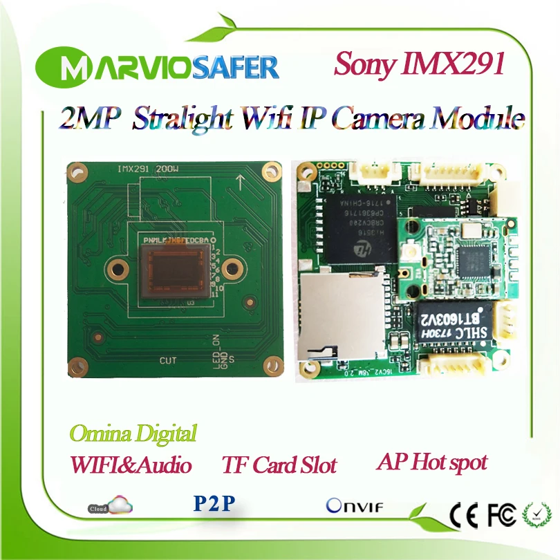 Сетевая камера видеонаблюдения Starlight 2 Мп FULL HD 1080 P Wi Fi IP модуль Sony IMX291/IMX290 датчик