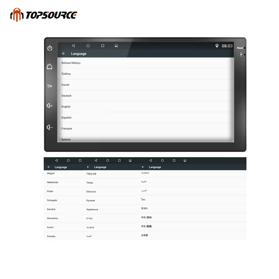 Автомобильный радиоприемник TOPSOURCE 7 дюймов Универсальный RDS 2 Din Android 1