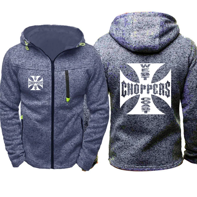 Весна Осень Толстовка West Coast Choppers толстовки мужские уличная флисовая куртка с капюшоном на молнии Хип-Хоп Harajuku спортивный костюм - Цвет: 804