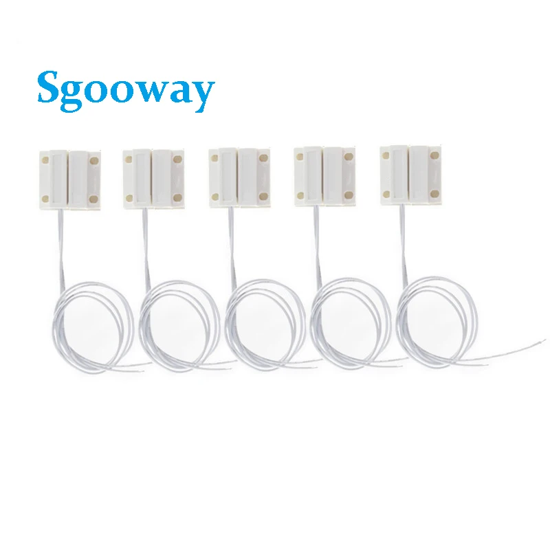 C 5pair Sgooway проводной датчик двери окна детектор магнитный переключатель нормально закрытый NC для нашей домашняя система охранной сигнализации - Цвет: C 5pair