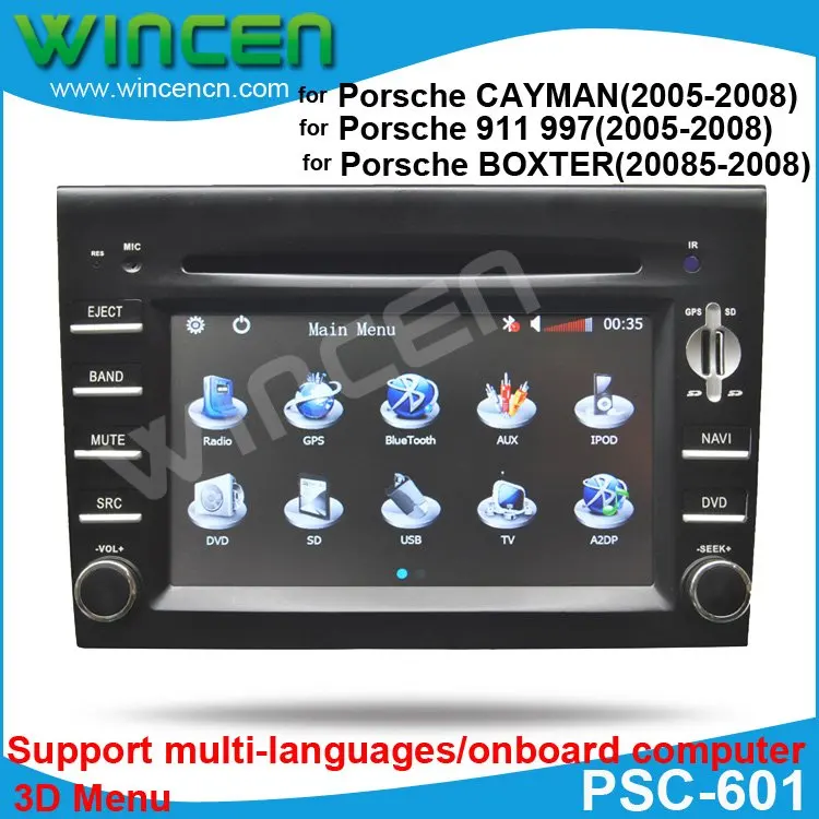 7 &quotавтомобильный dvd плеер для Porsche 911 997 BOXTER CAYMAN (2005 2008) с 3D Меню Многоязычный