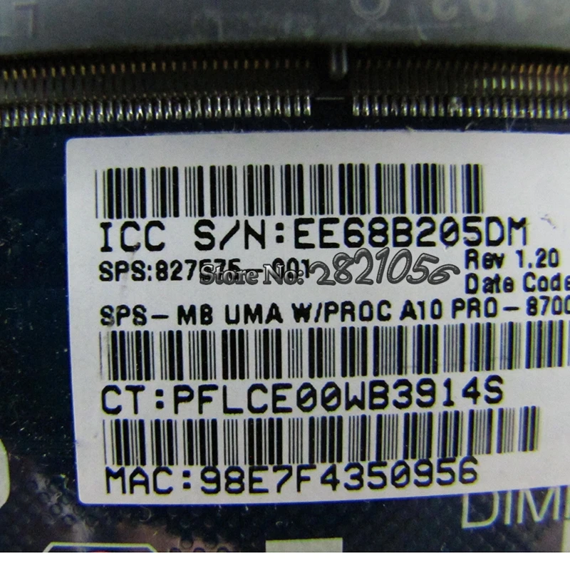 NOKOTION материнская плата для ноутбука HP 745 G3 A10 8700B UMA 827575 001 полностью проверена|laptop