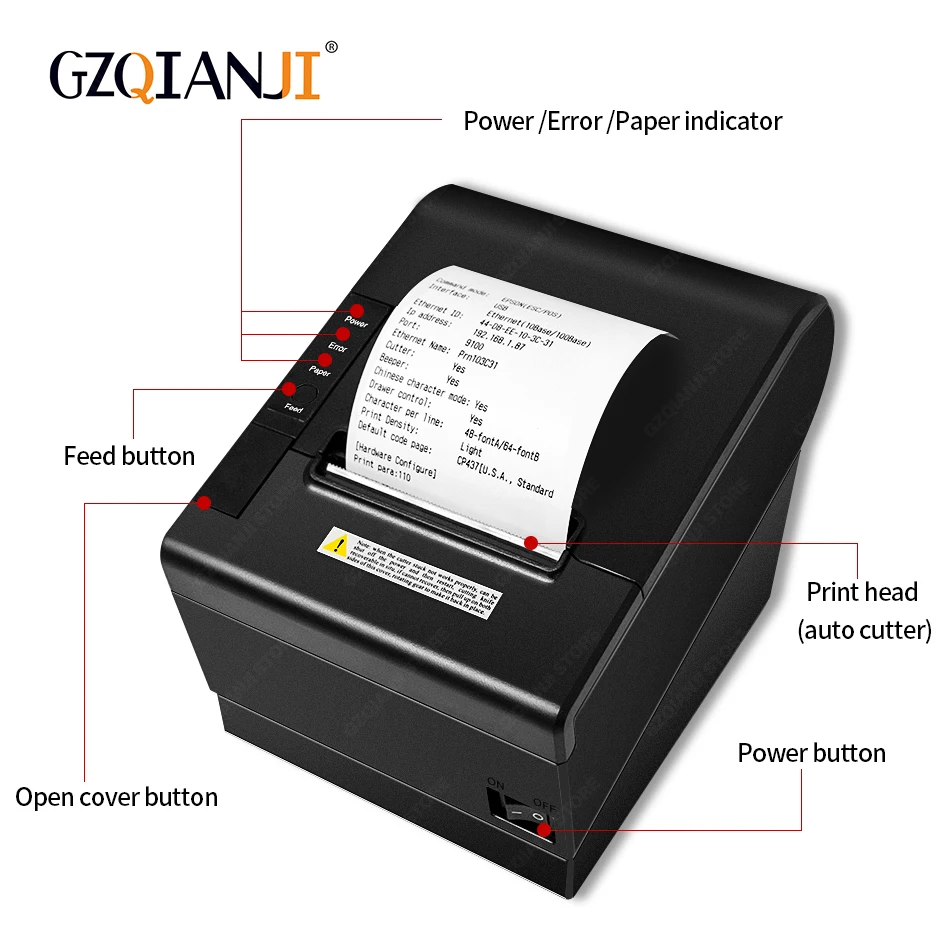 Высокое качество 80 мм Термальный чековый Билл принтеры Кухня Ресторан POS принтер