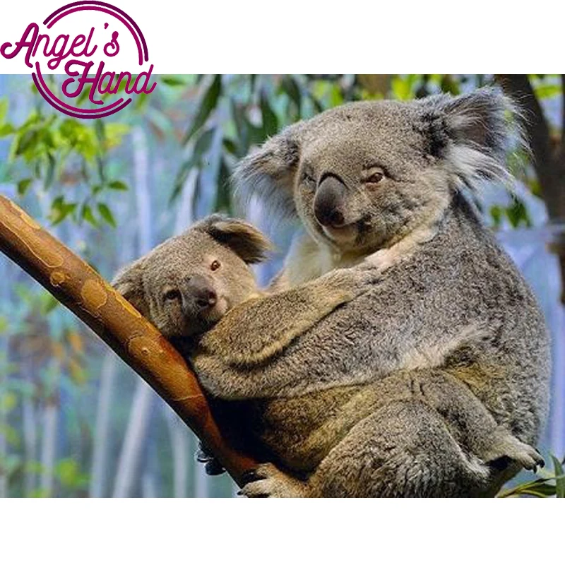 

DIY 5d diamond painting cross stitch Koala rhinestones round diamond mosaic sets full diamond embroidery animals wall decorative