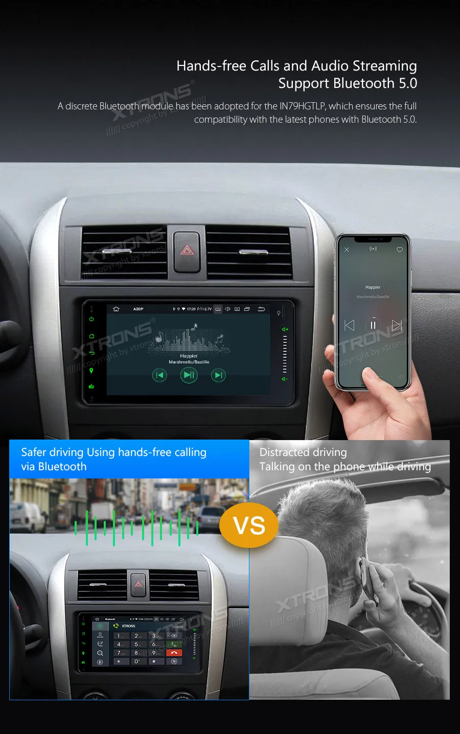 XTRONS " Android 9,0 Автомобильный мультимедийный стерео плеер для Toyota RAV4 Corolla Prado Plug Play дизайн радио gps wifi TPMS OBD без DVD