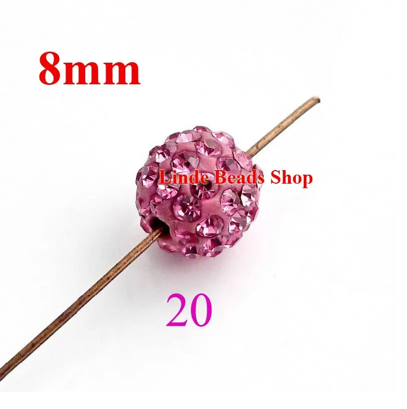 8 мм Шамбалы Бусины рождественские украшения Глина Кристалл в поисках шариков