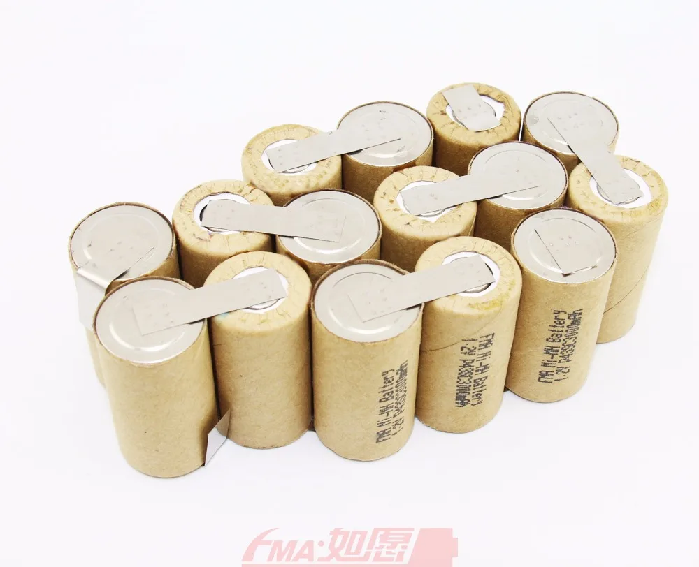 Ni mh аккумуляторная батарея SC 18V 3000mAh DIY для AEG B1820 беспроводные сверлильные