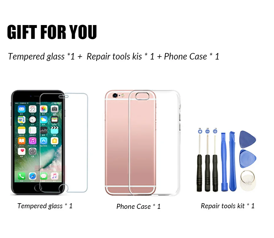 AAAA ЖК-дисплей для iphone 5 5S 6 6 S Plus ЖК-экран дисплей для iphone 6 S 6 S Plus ЖК-дигитайзер сенсорный экран запасная сборка